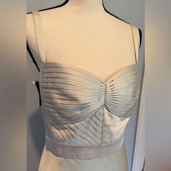 NEW* Calvin Klein Collection Evening Cocktail Dress Silky Fit & Flare Stone 14 - Picture 3 of 16